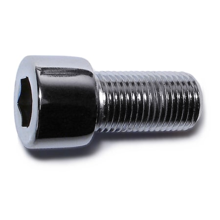 Midwest Fastener 1/2"-20 Socket Head Cap Screw, Standard, Chrome Plated Steel, 1 in Length, 5 PK 79902